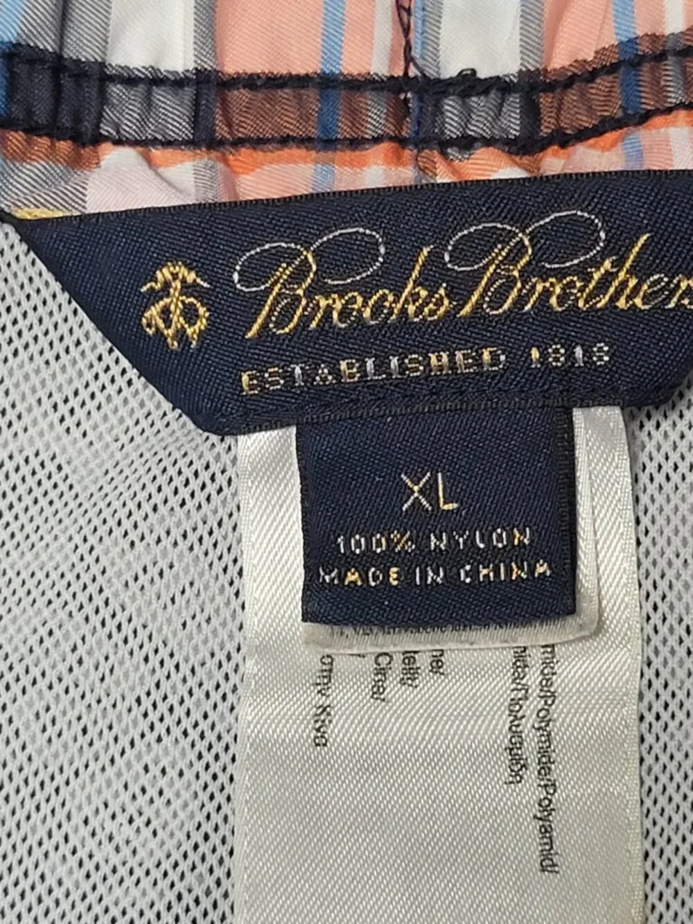 Brooks Brothers XL Swim Trunks Blue Floral Lined Beach Shorts Mens